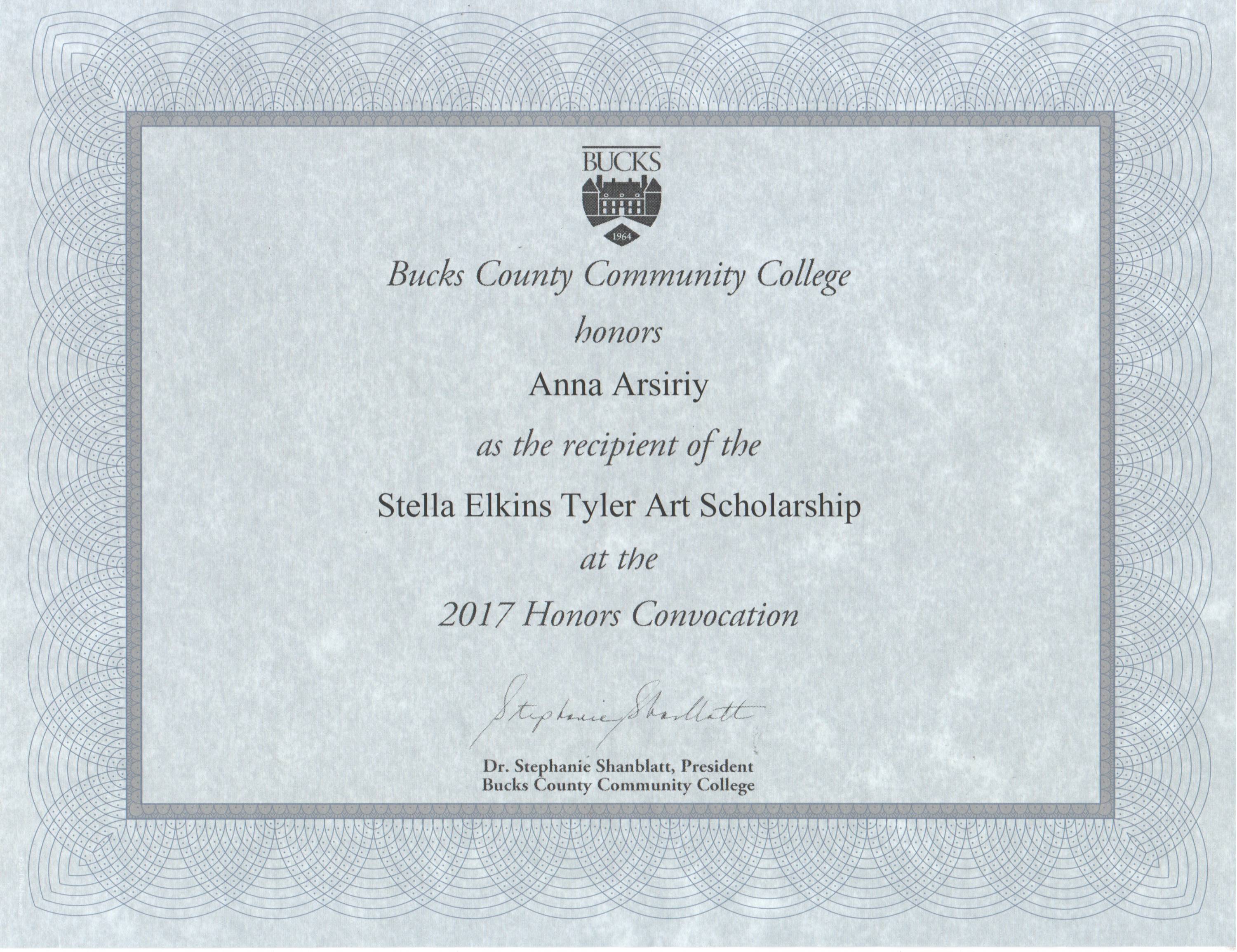 BCCC Stella Elkins Tyler Art Scholarship