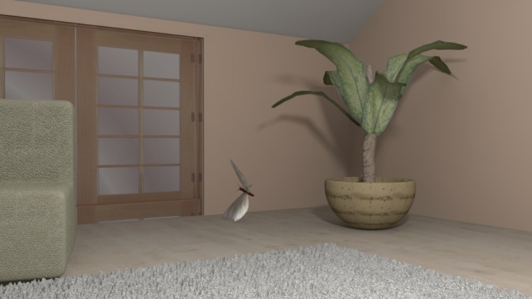 butterfly rendering frame 460 no carpet