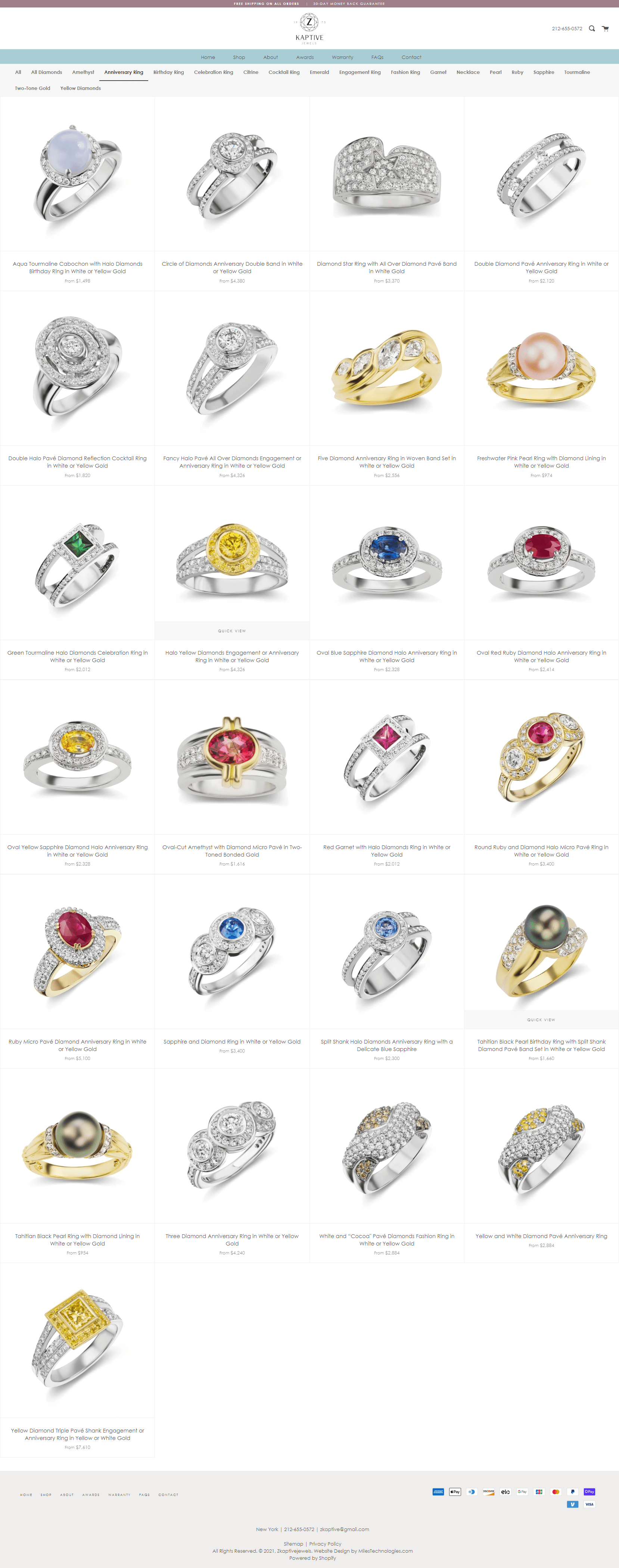 Z Kaptive Shop page screen