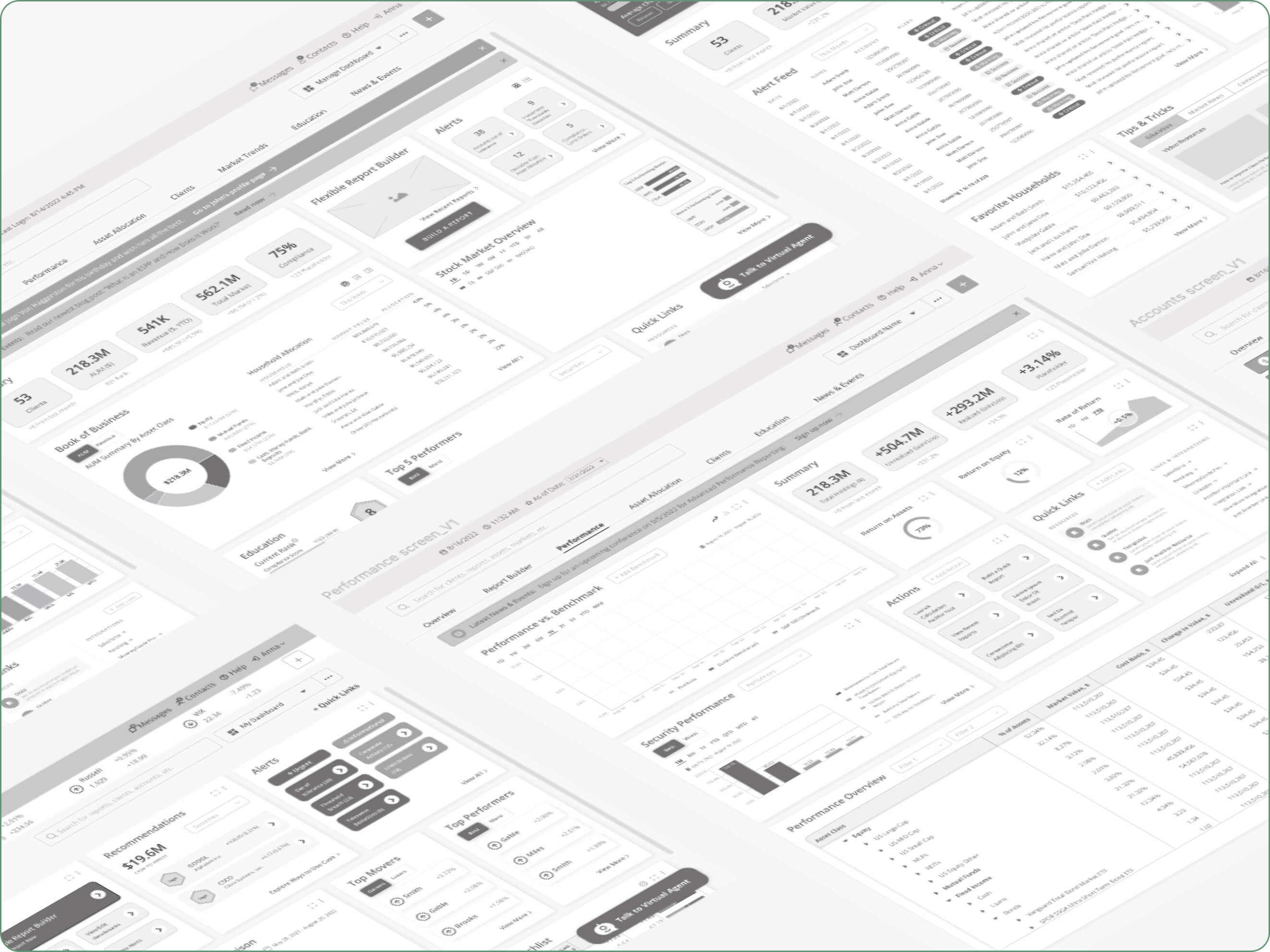 initial wireframes